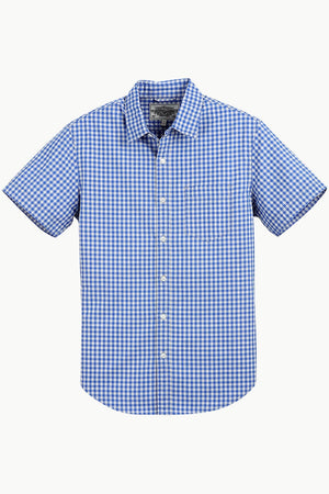 Men's Baby Blue Gingham Summer Shirt