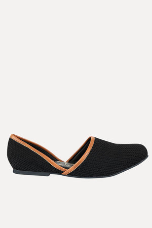 Men's Black Canvas Twill Juttis