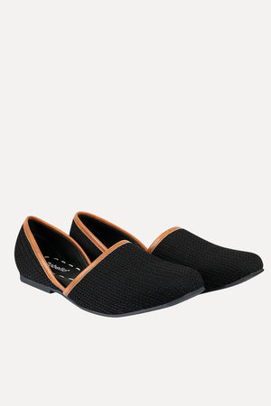 Men's Black Canvas Twill Juttis