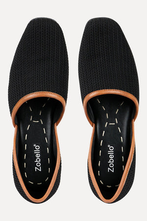 Men's Black Canvas Twill Juttis