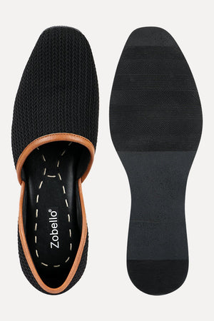 Men's Black Canvas Twill Juttis