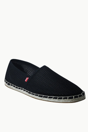 Mens Black Mesh Basque Espadrilles