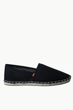 Mens Black Mesh Basque Espadrilles