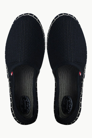 Mens Black Mesh Basque Espadrilles