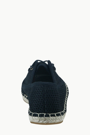 Mens Black Mesh Lace-Up Basque Espadrilles