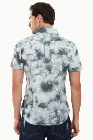 Men's Black n' White Tie Dye Summer Shirt
