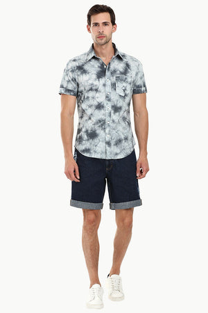 Men's Black n' White Tie Dye Summer Shirt