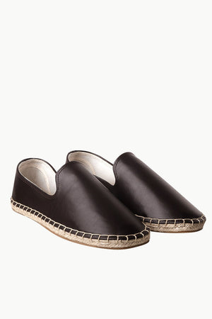 Men's Brown Faux Leather Espadrilles