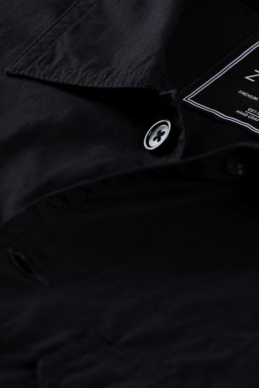Buy Online Men's Buttoned Jet Black Shacket for Men at Zobello