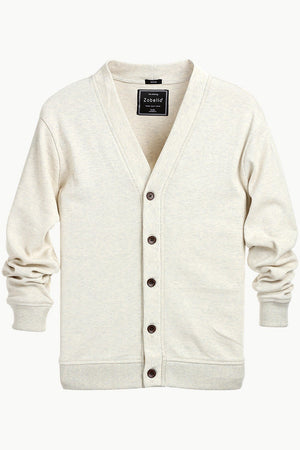 Men's Buttoned Navajo White English Cardigan