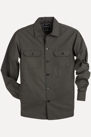 Men's Buttoned Olive Green Shacket