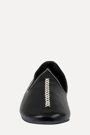 Mens Contrast Stitch Faux Leather Juttis