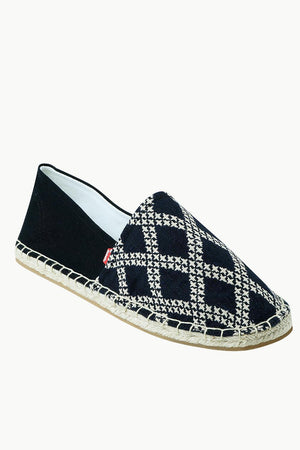 Men's Diagonal Check Print Espadrilles