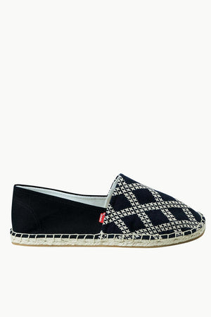 Men's Diagonal Check Print Espadrilles