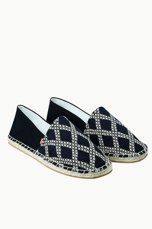 Men's Diagonal Check Print Espadrilles