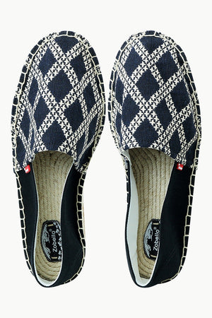 Men's Diagonal Check Print Espadrilles