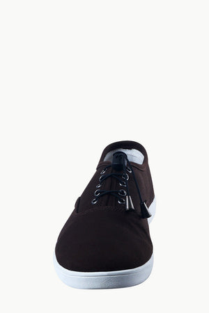 Men's Elastic Tassel Chocolate Brown Boat Shoes