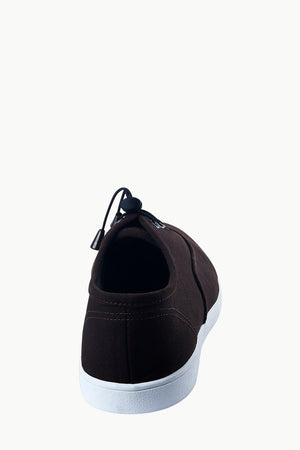 Men's Elastic Tassel Chocolate Brown Boat Shoes