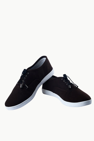 Men's Elastic Tassel Chocolate Brown Boat Shoes