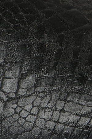 Men's Faux Leather Black Juttis