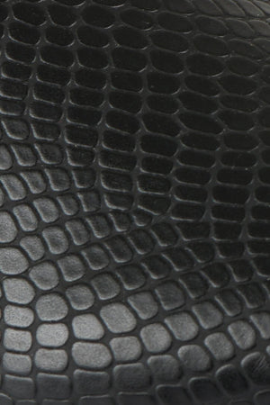 Men's Faux Leather Black Slip-On Juttis