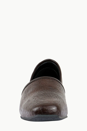 Men's Faux Leather Brown Juttis