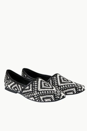 Men's Geometric Jacquard Slip-On Juttis