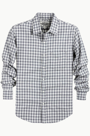 Men's Grey Gingham Check Shirt