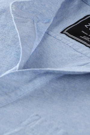 Men's Heather Baby Blue Knit Shirt