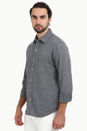 Men's Heather Charcoal Knit Shirt