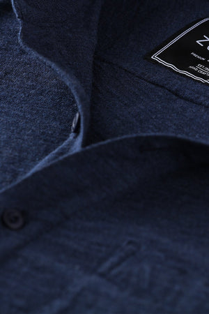 Men's Heather Navy Knit Shirt