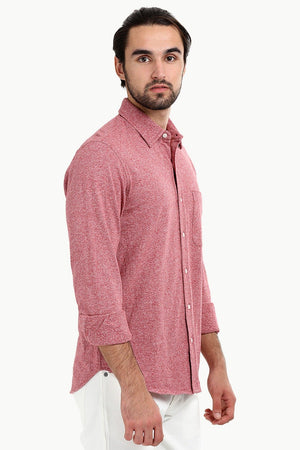 Men's Heather Pink Knit Shirt