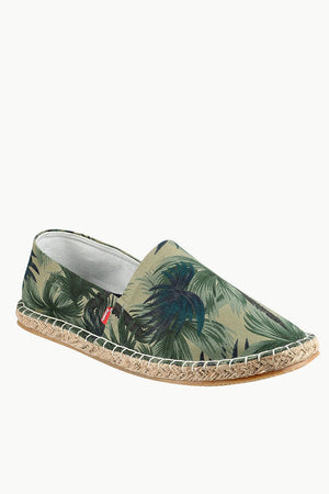 Men's Island Print Green Espadrilles