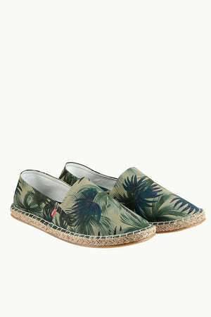 Men's Island Print Green Espadrilles