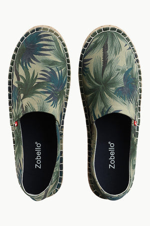 Men's Island Print Green Espadrilles