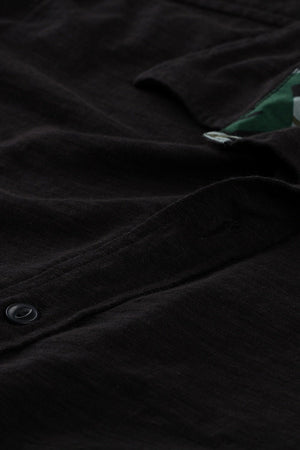 Men's Jet Black Casual Knit Shirt
