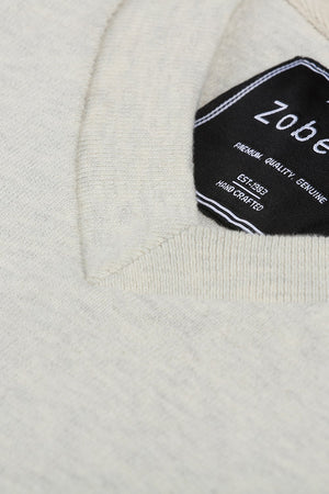 Men's Knit Navajo White V-Neck Sweatshirt