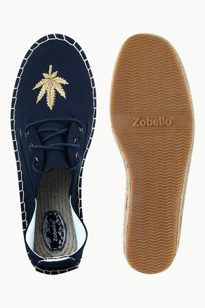 Men's Leaf Patch Lace-Up Espadrilles