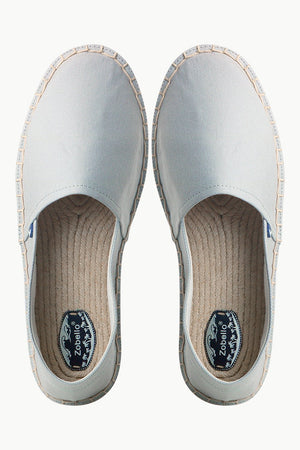 Men's Light Grey Canvas Basque Espadrilles