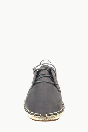 Men's Metro Grey Suede Lace Up Espadrilles