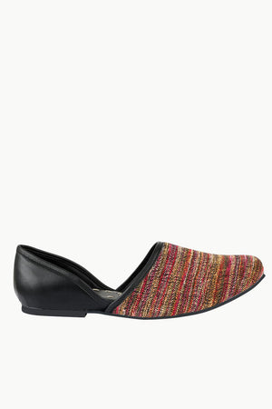 Men's Multicolour Jacquard Slip-On Juttis