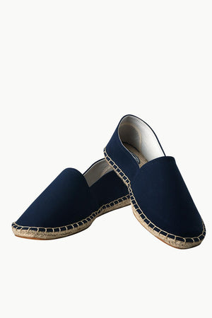 Men's Navy Canvas Basque Espadrilles