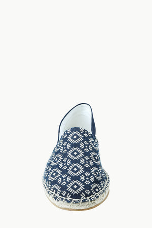 Men's Navy n' Oatmeal Ethnic Print Espadrilles