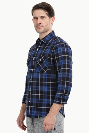 Men's Navy/Black Flannel Shirt