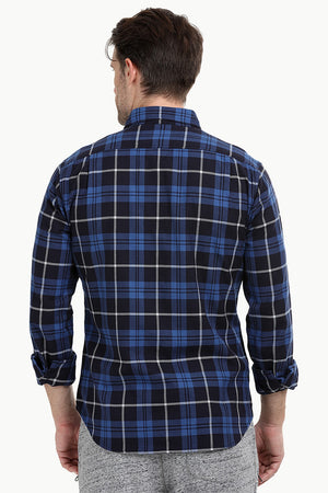 Men's Navy/Black Flannel Shirt