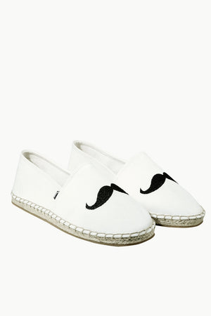 Men's Oatmeal Mustache Tag Espadrilles