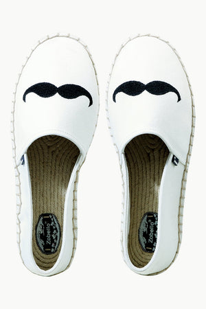 Men's Oatmeal Mustache Tag Espadrilles