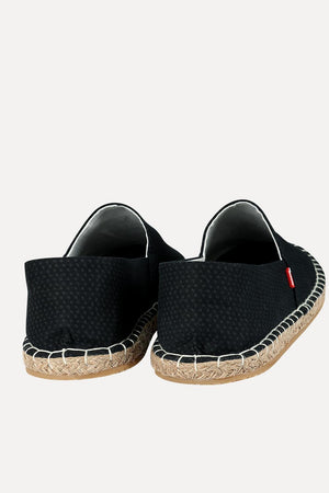 Men's Printed Black Canvas Espadrilles