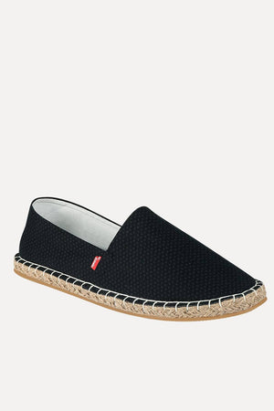 Men's Printed Black Canvas Espadrilles