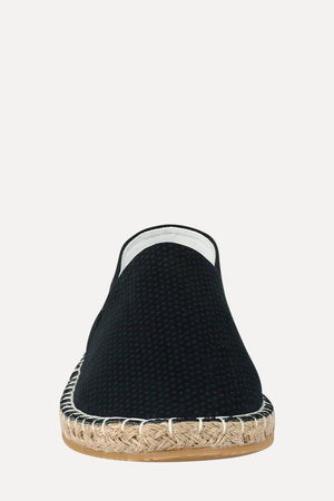 Men's Printed Black Canvas Espadrilles